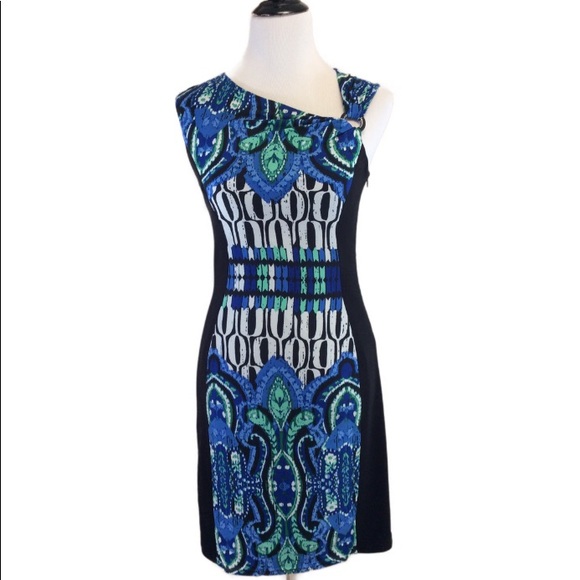 Joseph Ribkoff Dresses & Skirts - Joseph Ribkoff asymmetrical neck sheath dress